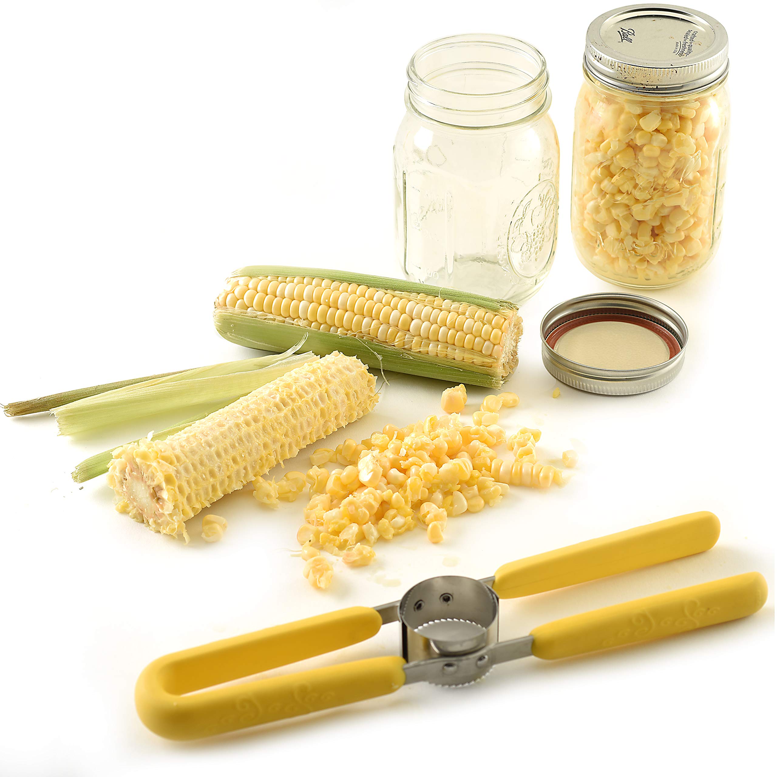 Easy-clean design of Norpro GripEz corn cutter after use