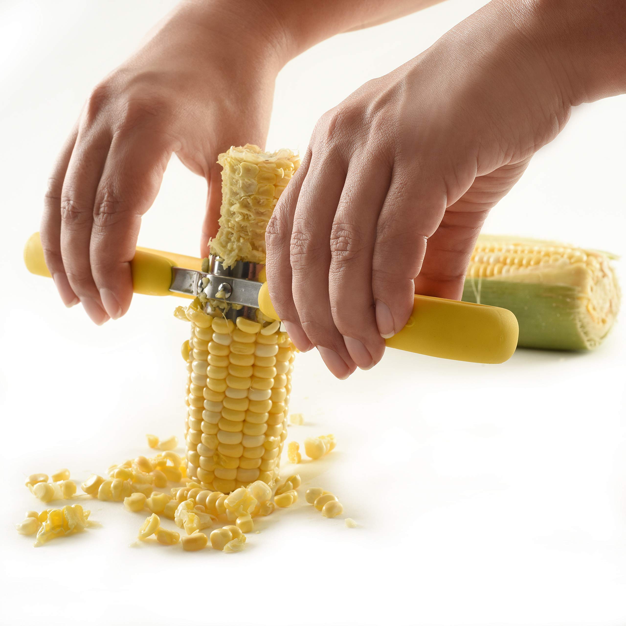 Norpro GripEz cutter used for canning and salsas with quick corn prep