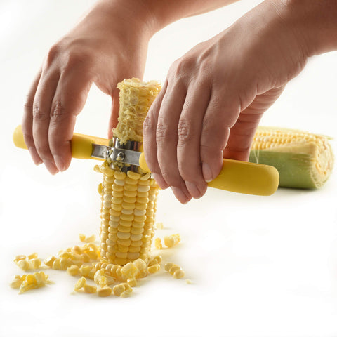 Norpro GripEz cutter used for canning and salsas with quick corn prep