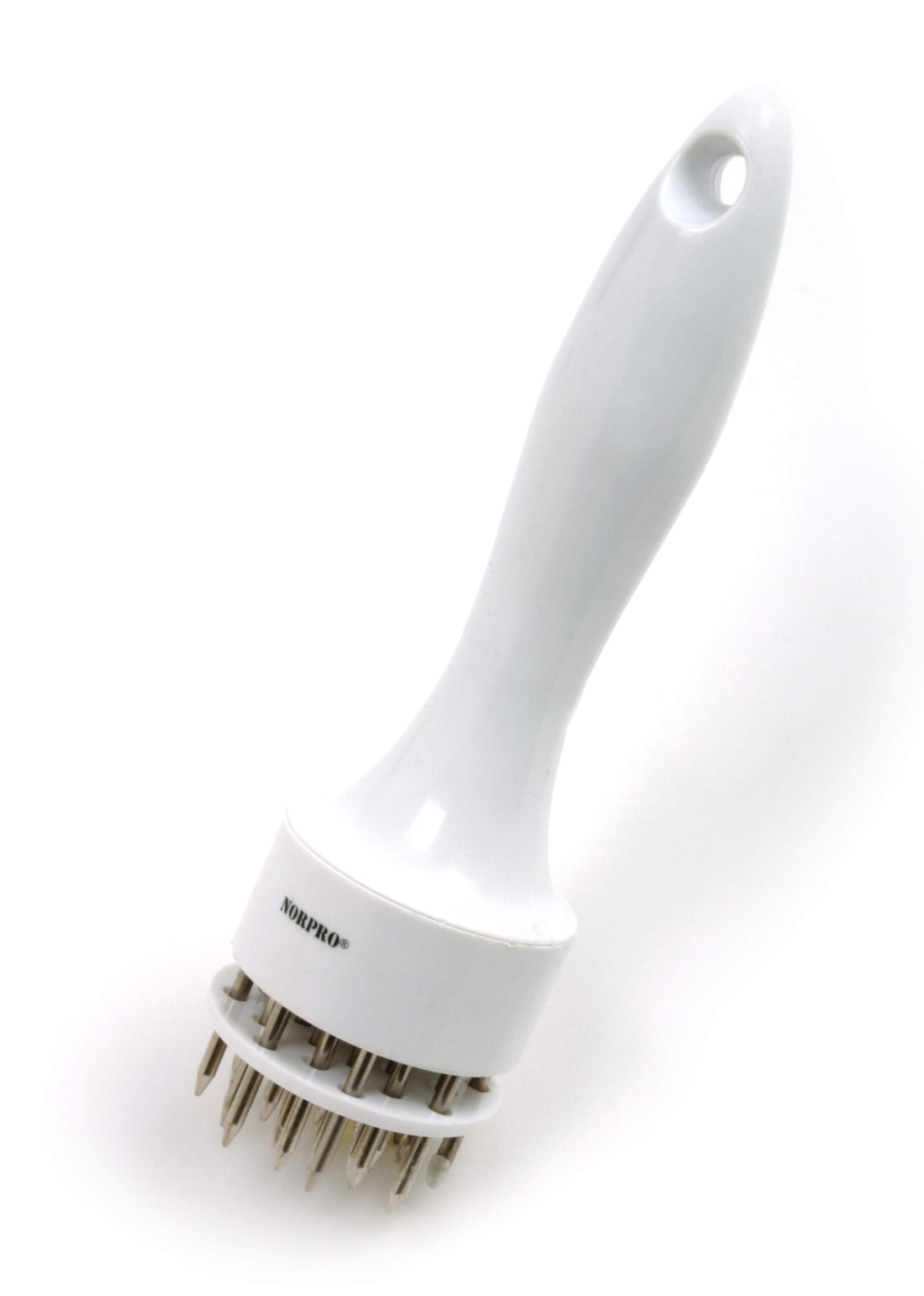 Norpro meat tenderizer is dishwasher-safe for easy cleanup.