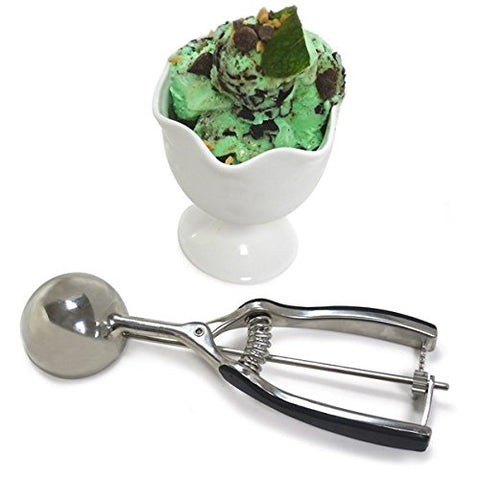 Norpro NOR-SCOOP handling cookie dough portions with soft grip