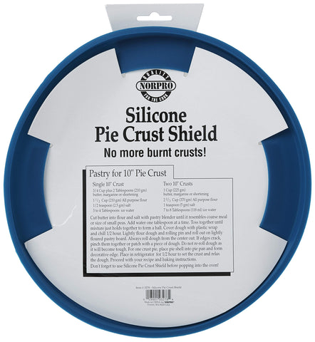 Norpro pie crust shield blue is dishwasher safe for easy cleanup after baking