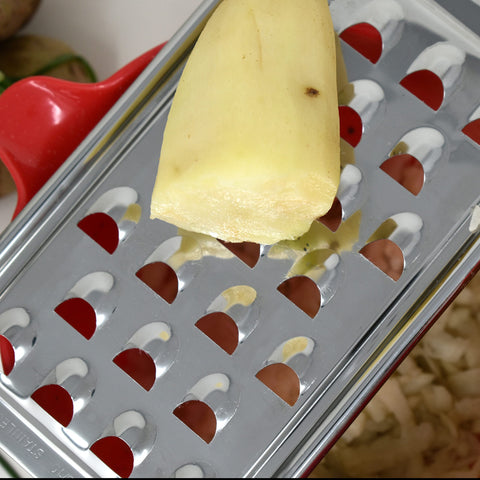 Norpro durable stainless steel construction resists bending during tough prep.