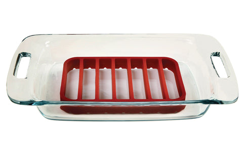 Norpro rack elevates meat for consistent heat and browning