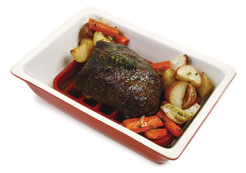 Norpro rectangle roasting rack fits various pans for flexibility