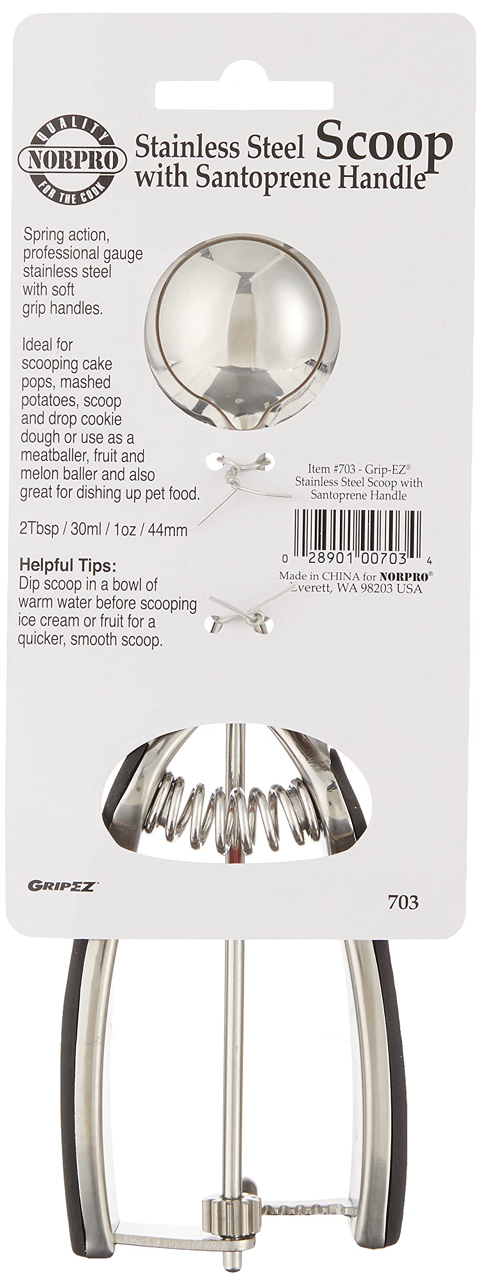 Great for quick cookie dough portions and uniform cake pops.