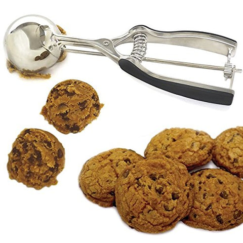 Norpro scoop with Santoprene handle for neatly shaped melon balls