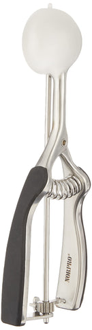 Stainless steel body with soft grip delivers comfortable daily scooping.