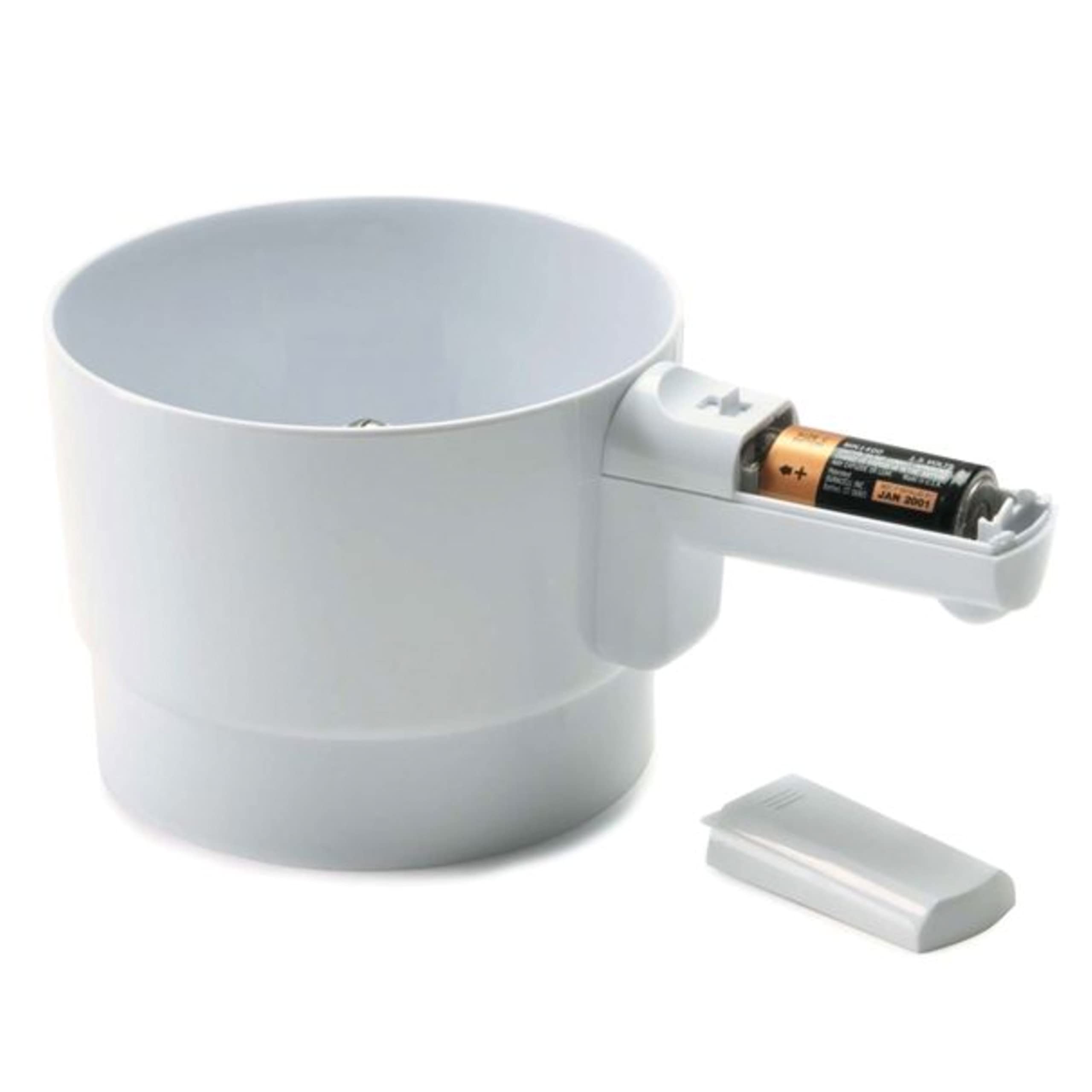 Norpro sifter with easy-access battery compartment for quick setup