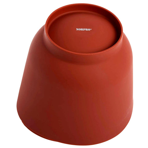 Norpro red silicone bowls cheer up kitchen prep.