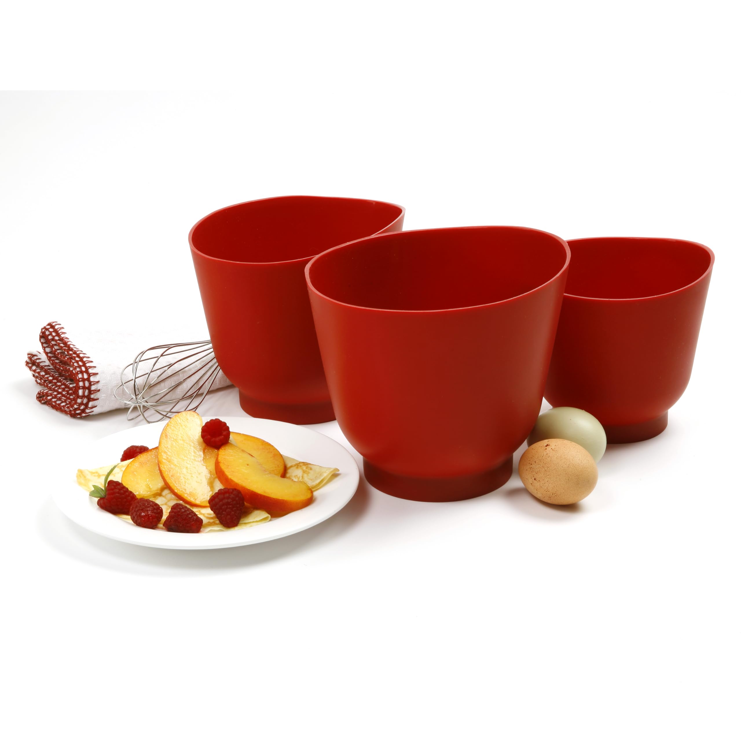 Norpro easy-clean interior simplifies cleanup after baking tasks.