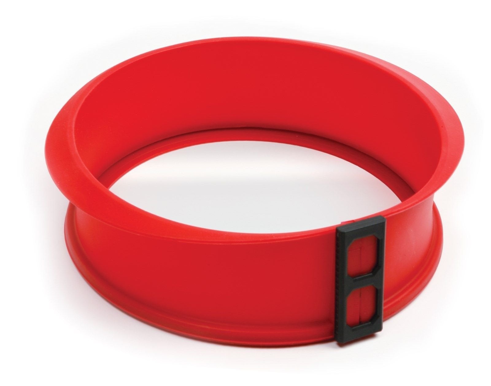 Norpro silicone springform pan with removable ring closeup showing delicate dessert release