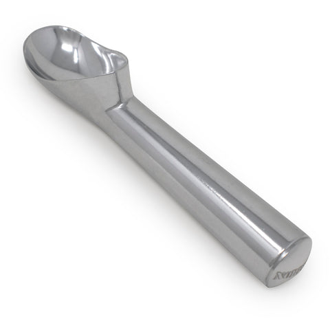 Norpro 7-inch ice cream scoop top view showing smooth glide for hard frozen treats