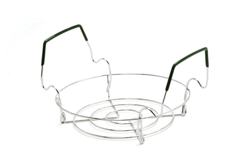 Norpro small canning rack in stock pot elevates jars for even heat
