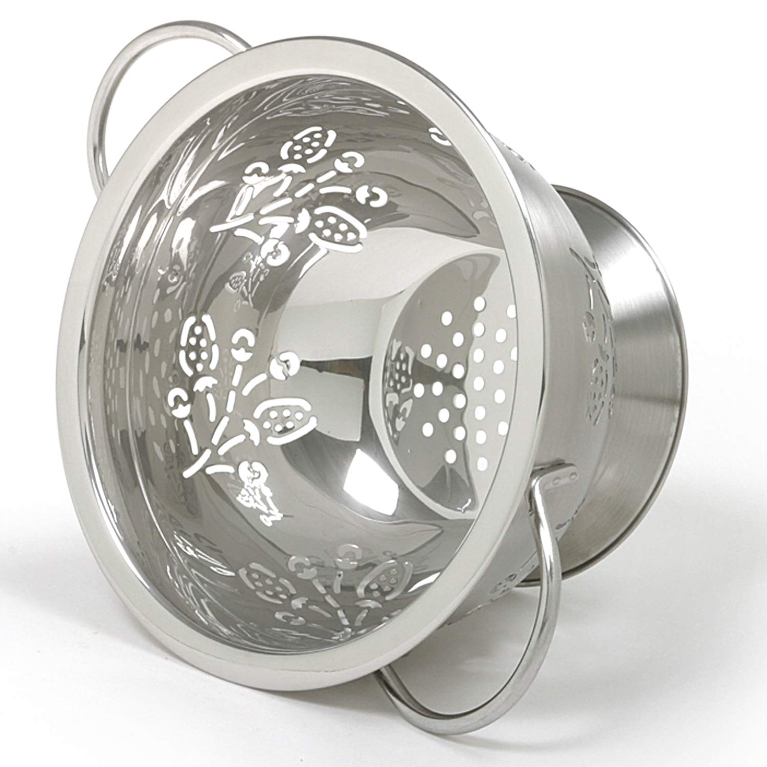 Norpro stainless steel 1.5-qt colander for draining produce after washing.