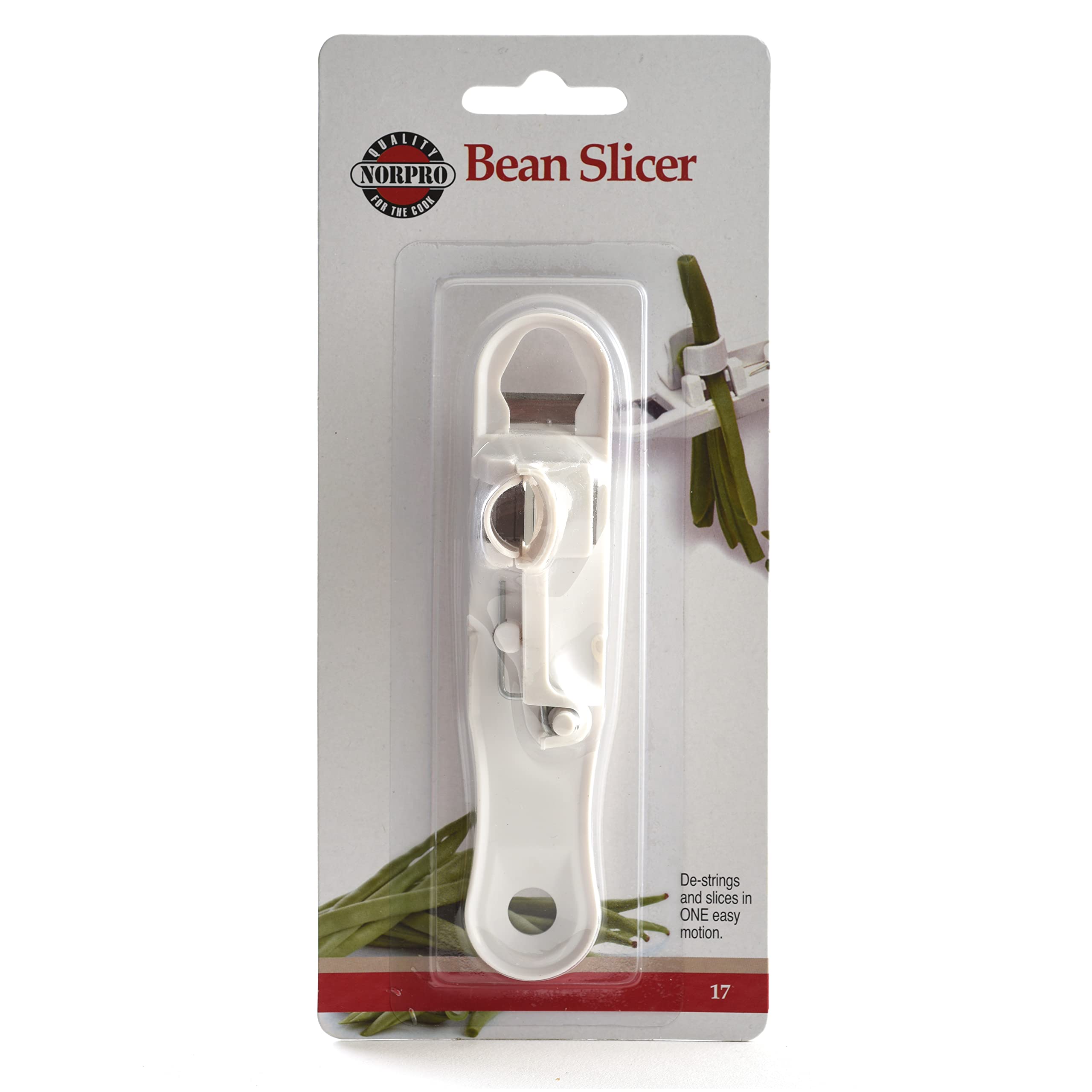 Norpro bean slicer designed for easy hand washing after use