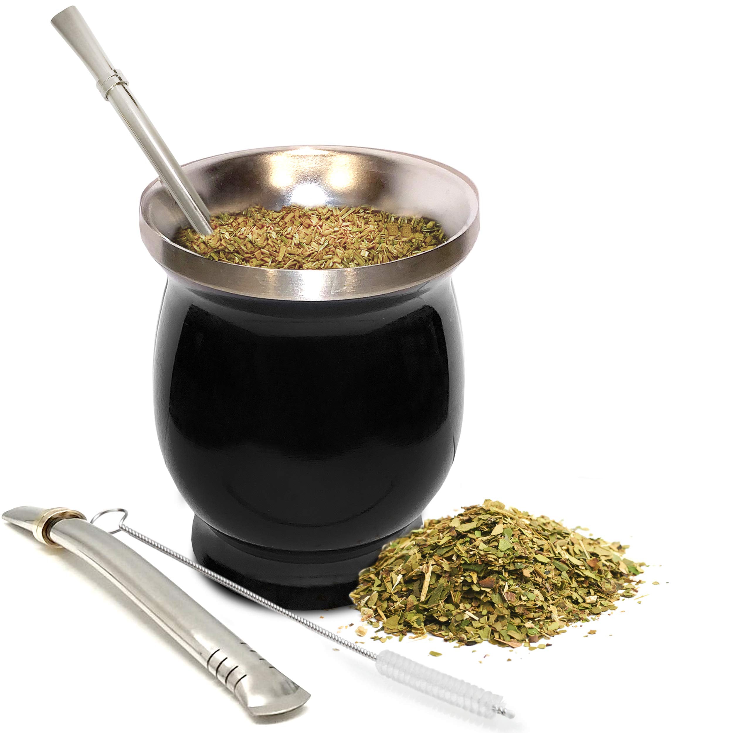 Norte Yerba Mate Cup Kit 8oz double-walled cup keeps drinks hot or cold.