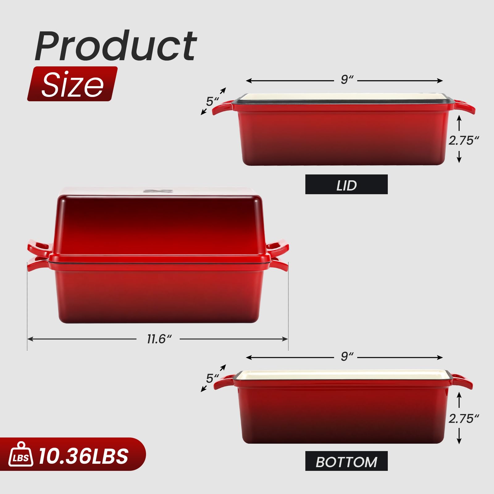 Northriver Casting loaf pans open side by side for versatile baking