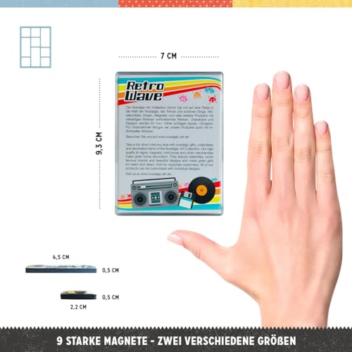 Nostalgic-Art retro wave small magnet on a cork board tidies reminders.
