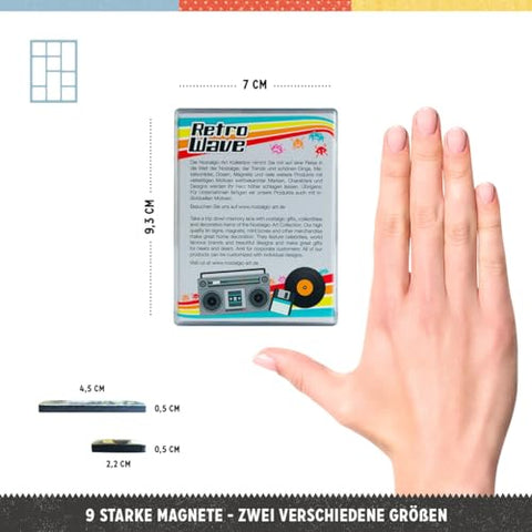 Nostalgic-Art retro wave small magnet on a cork board tidies reminders.