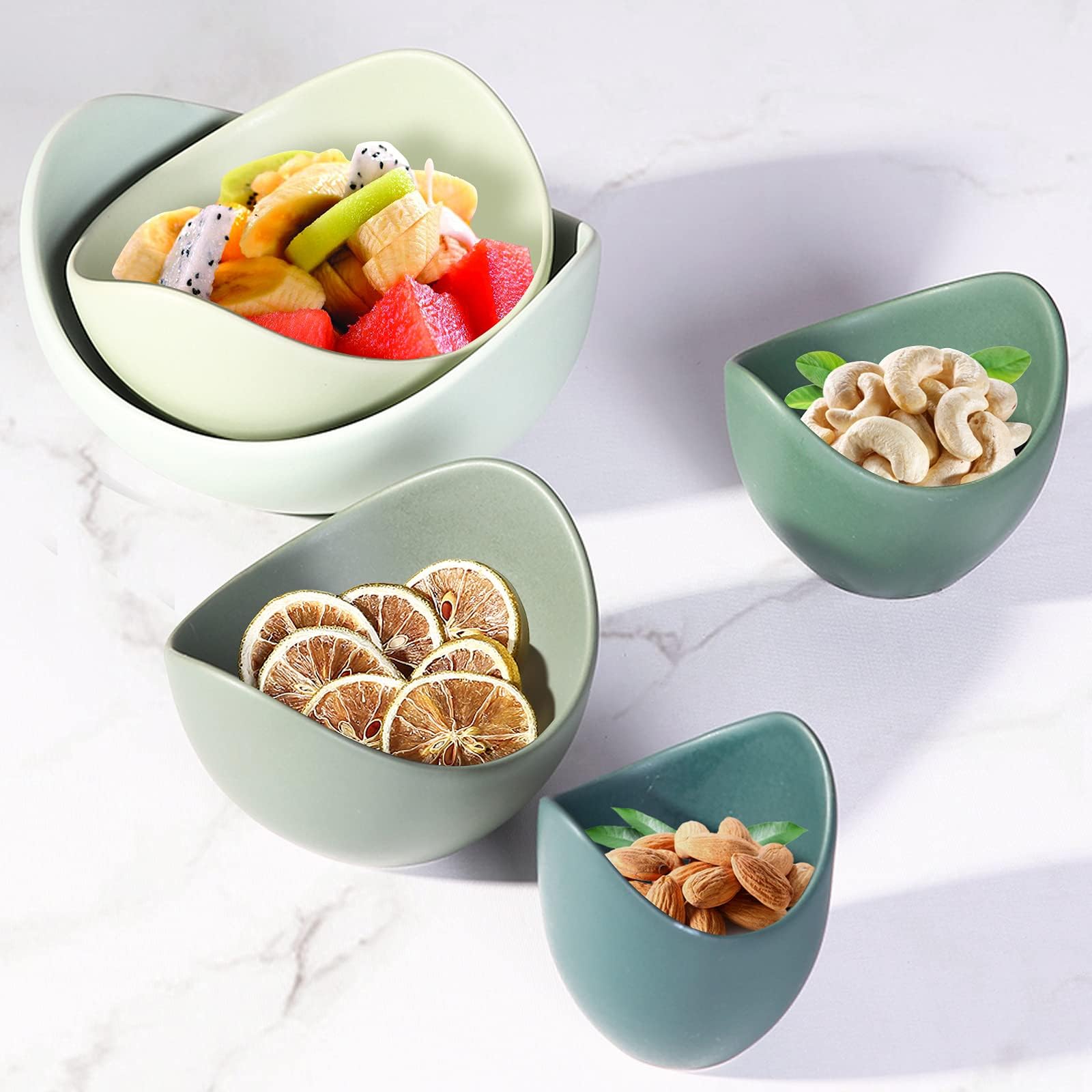 Notakia restaurant-ready ceramic bowls add color to service.