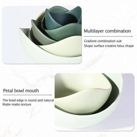 Notakia lotus bowls designed to enhance presentation at home or cafe.