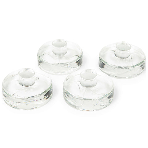 Nourished Essentials heavy glass weights with grooved handles ease fermentation in wide-mouth jars.