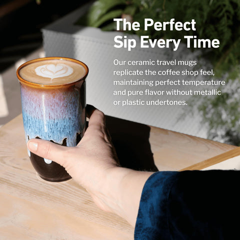 Nova Ceramics mug is dishwasher and microwave safe for simple cleaning and reheats.