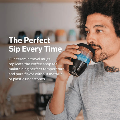 Nova Ceramics travel mug is dishwasher-safe for easy cleanup