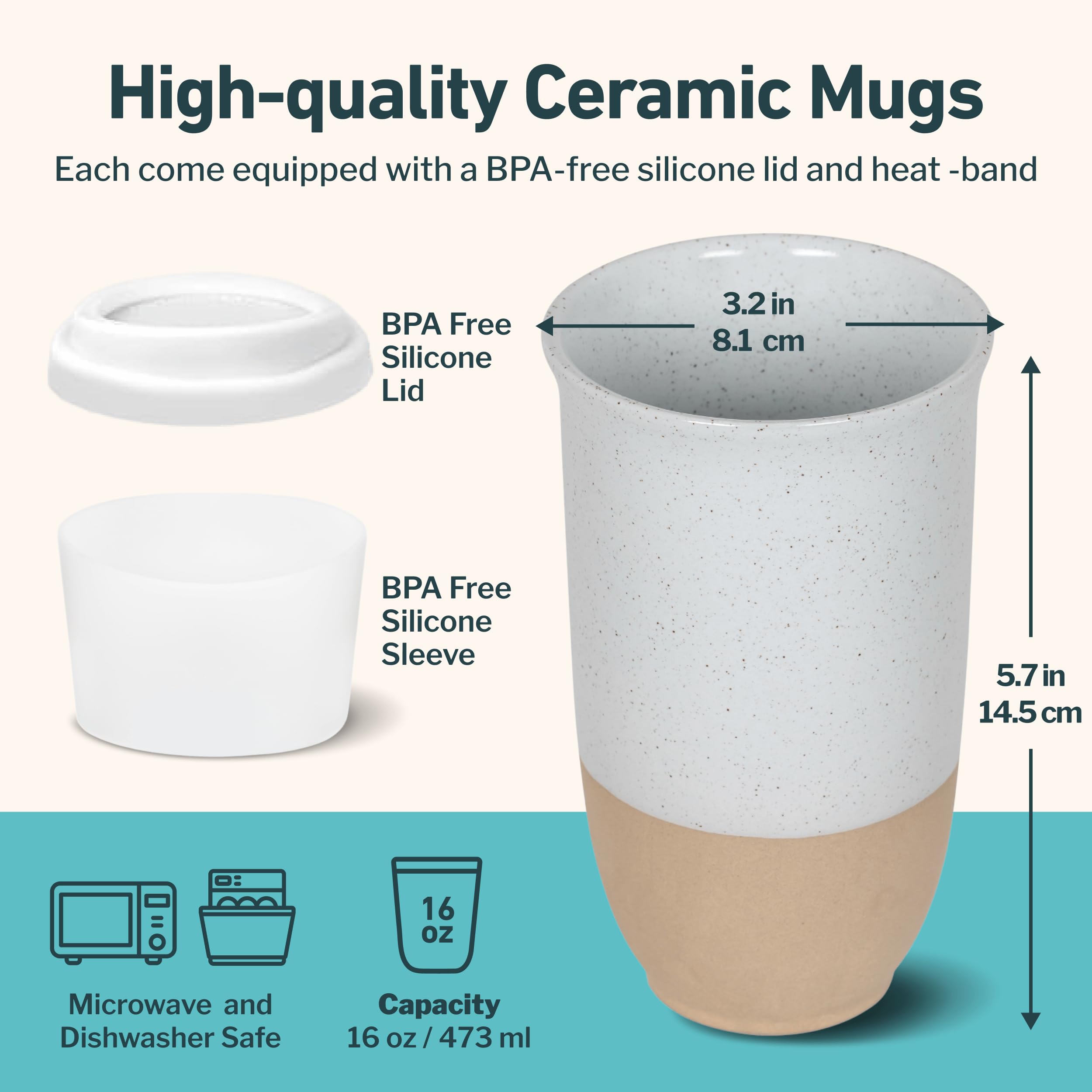 Nova Ceramics Travel Mug Dune glaze top view highlights smooth rim