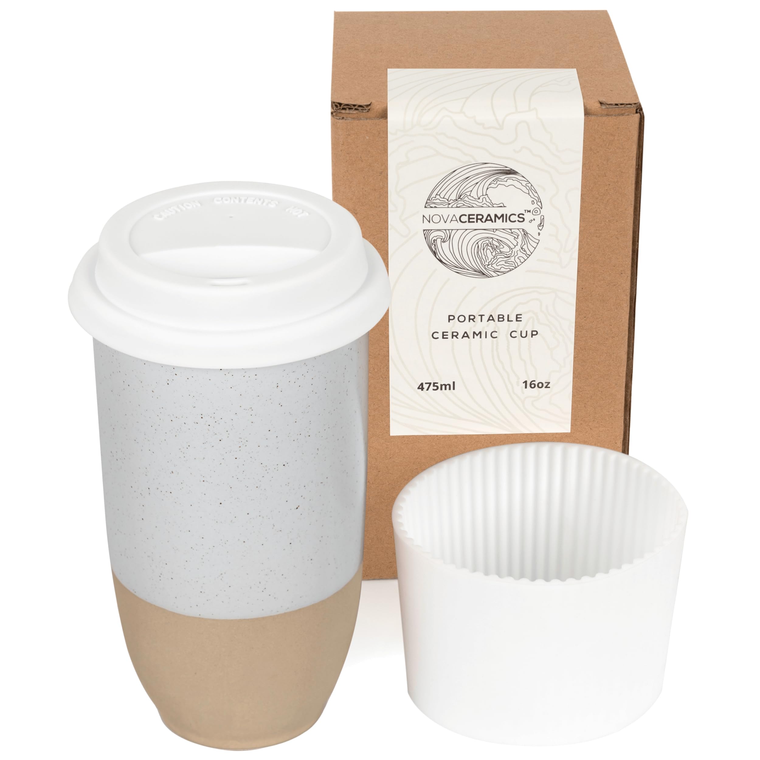 Nova Ceramics Travel Mug Dune glaze preserves flavor on the go