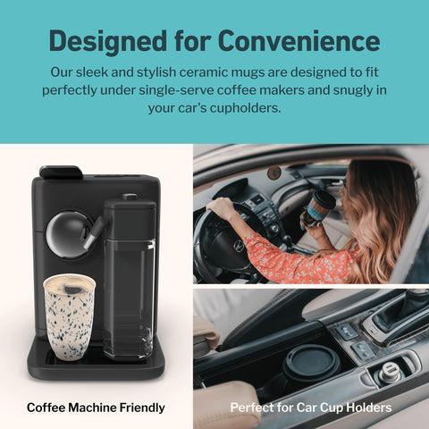 Nova Ceramics travel mug on the go companion for anytime coffee or tea