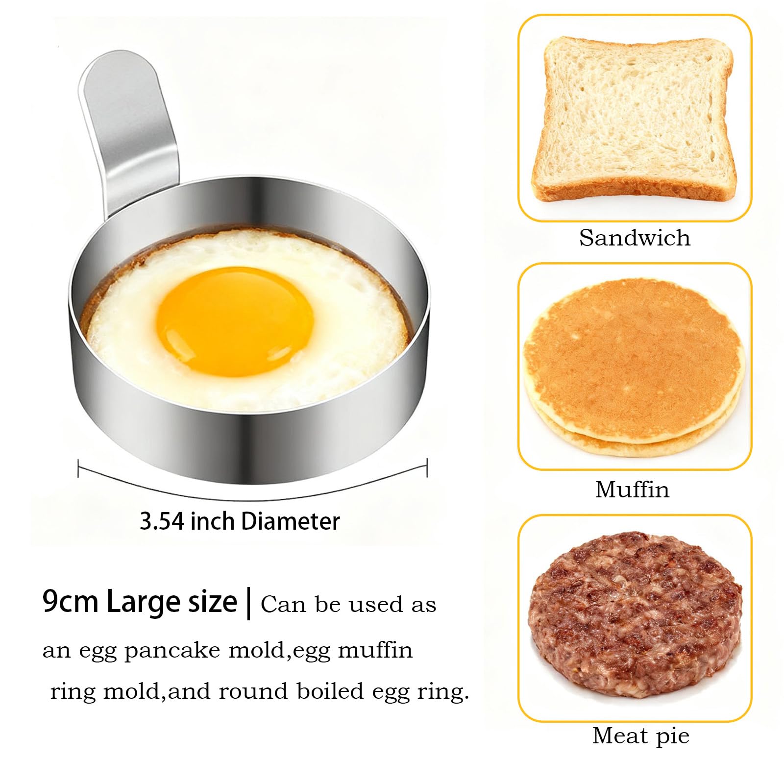 NovaFuse McMuffin ring helps form uniform egg rings for muffins