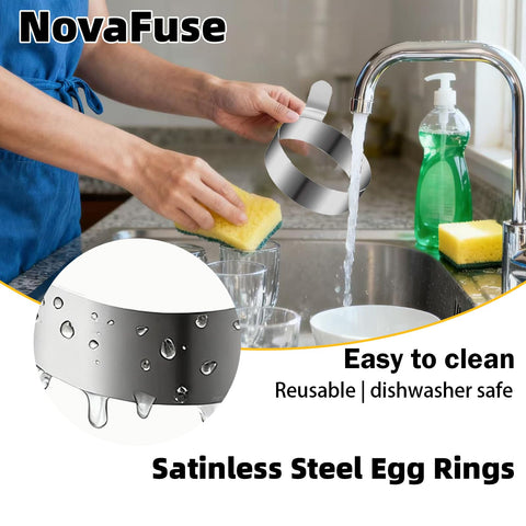 NovaFuse pancake mould circle shapes even pancakes for stacking