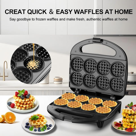 Novalife mini waffle maker compact design fits small kitchens and shelves
