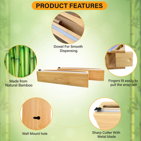 NovaNest bamboo design with wood dowel guides rolls for steady use.