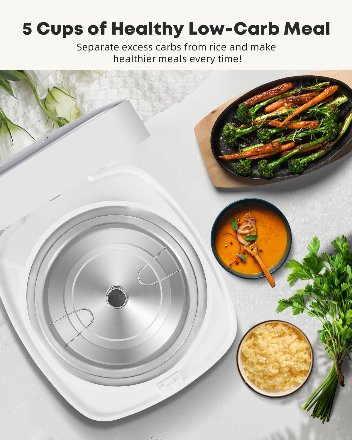 Novaspark safety design with lid lock prevents spills during cooking