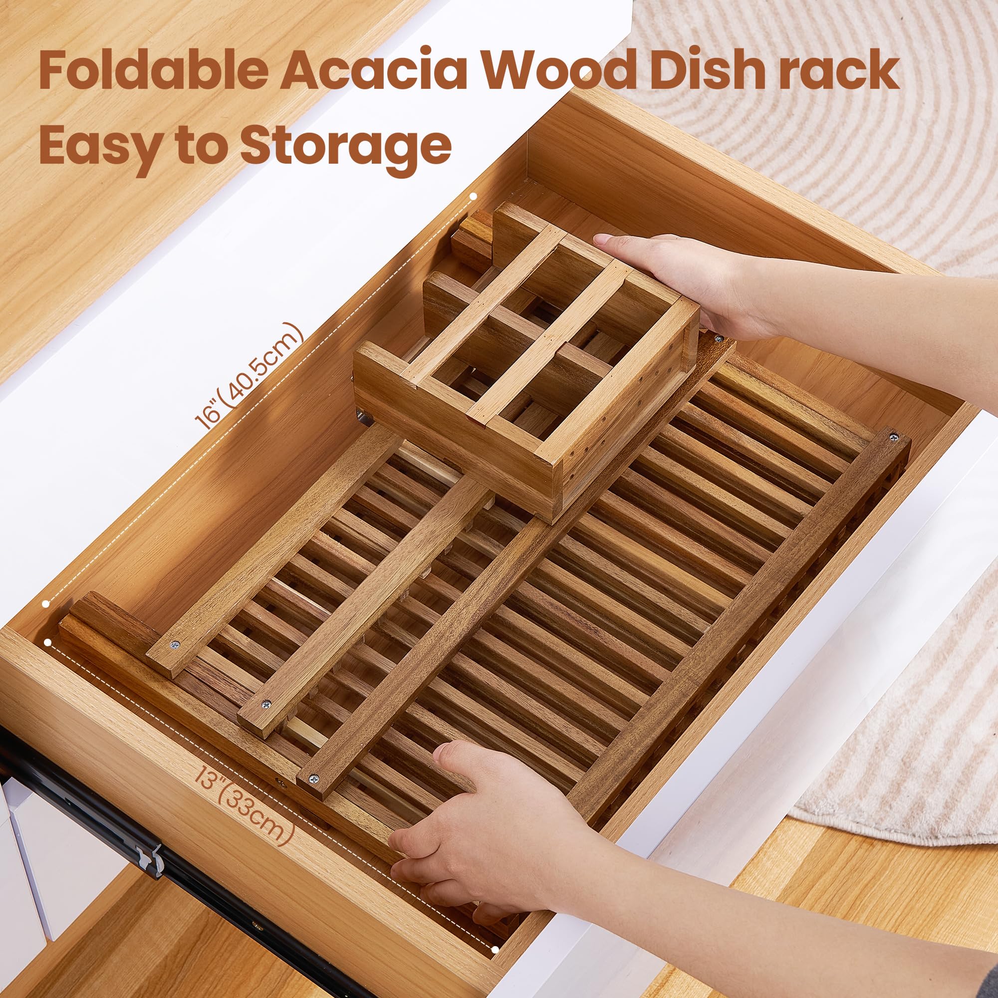 NOVAYEAH natural acacia-wood finish adds warmth to any kitchen