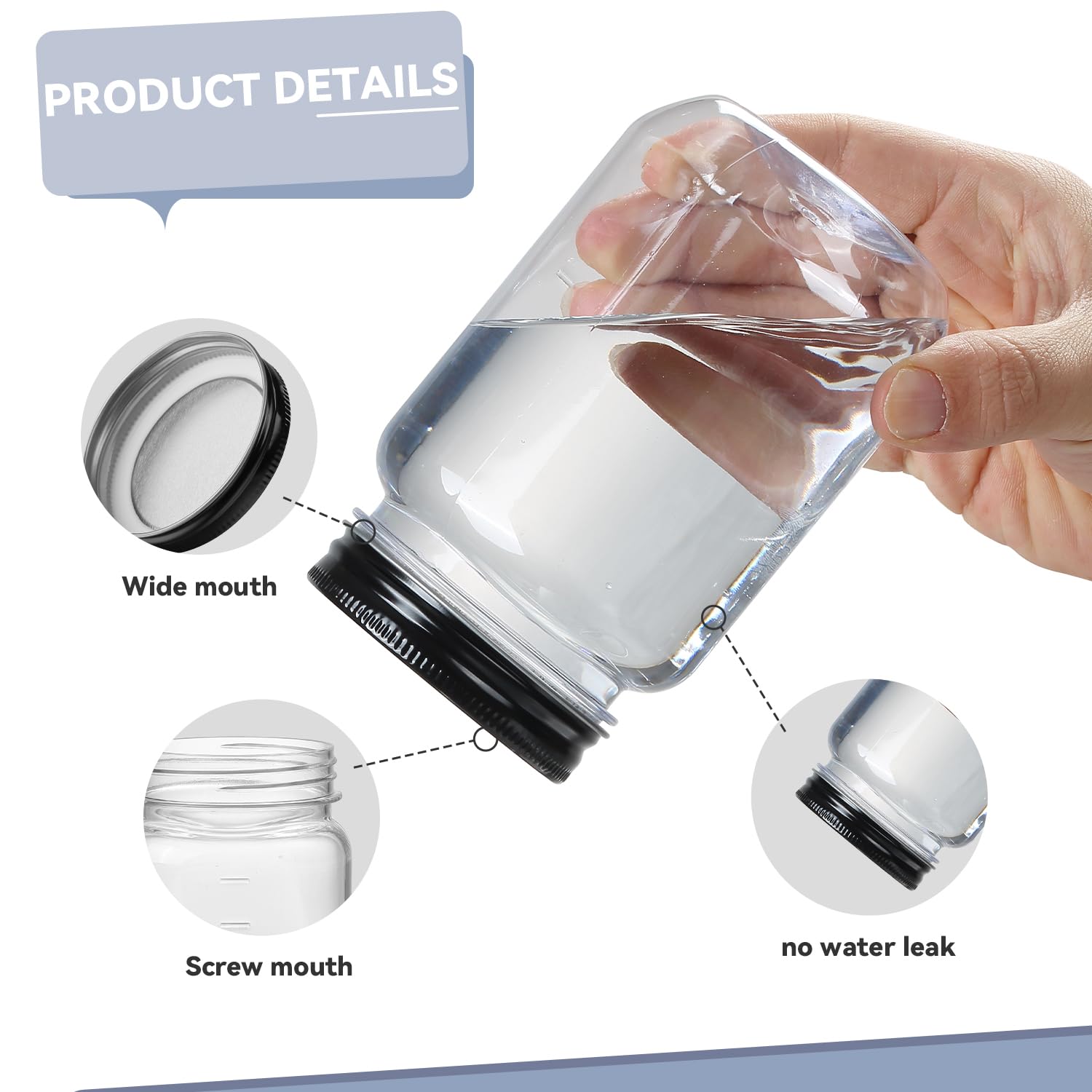 Novelinks clear jar for kitchen storage with easy visibility and access.