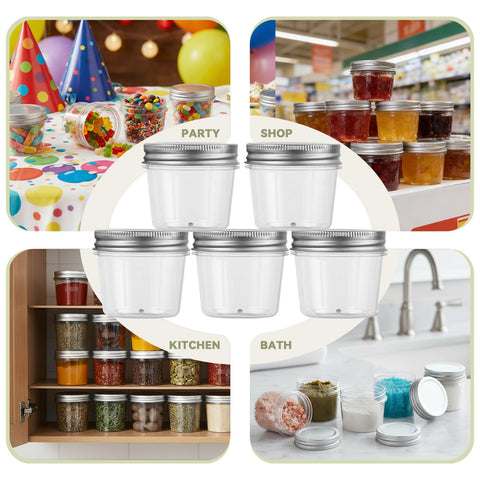 novelinks clear jar shown in pantry for dry goods storage visually identifying contents.
