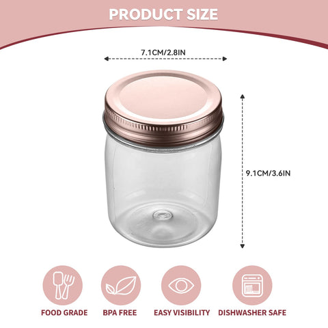 Novelinks clear plastic jar shows contents clearly while maintaining durability for daily use