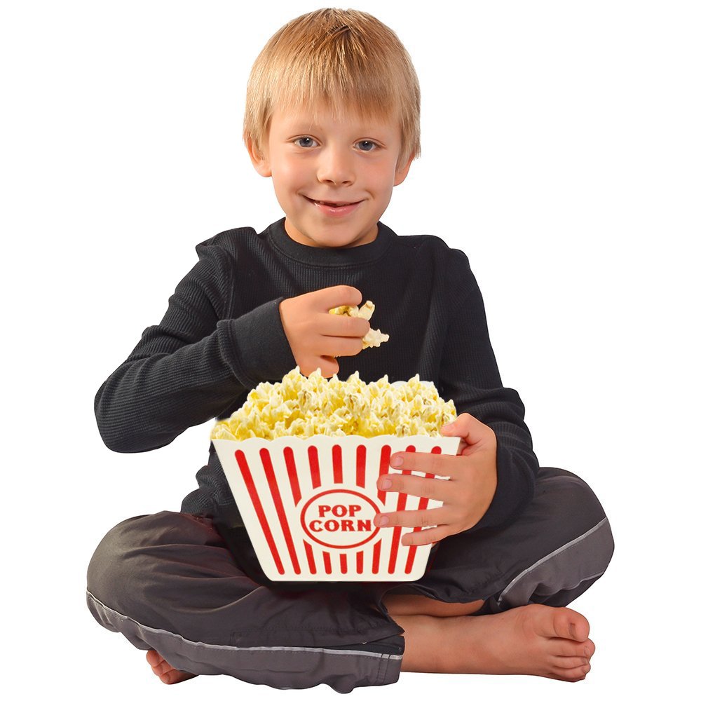 Novelty Place retro kitsch design popcorn box adds vintage charm.