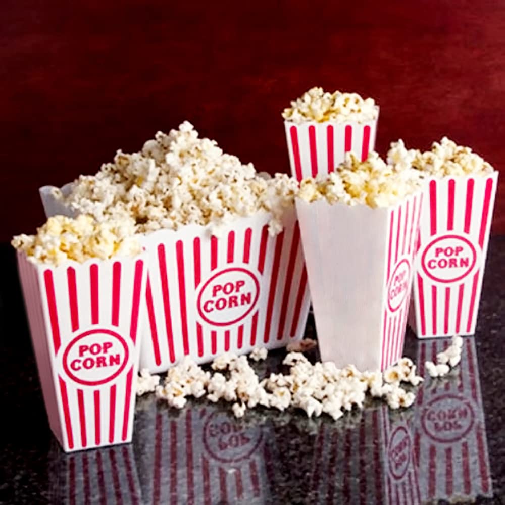 Novelty Place single-pack popcorn box, a colorful, eco-friendly party essential.