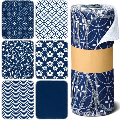 Noveread 36-pack blue reusable cleaning cloths for quick kitchen cleanup.