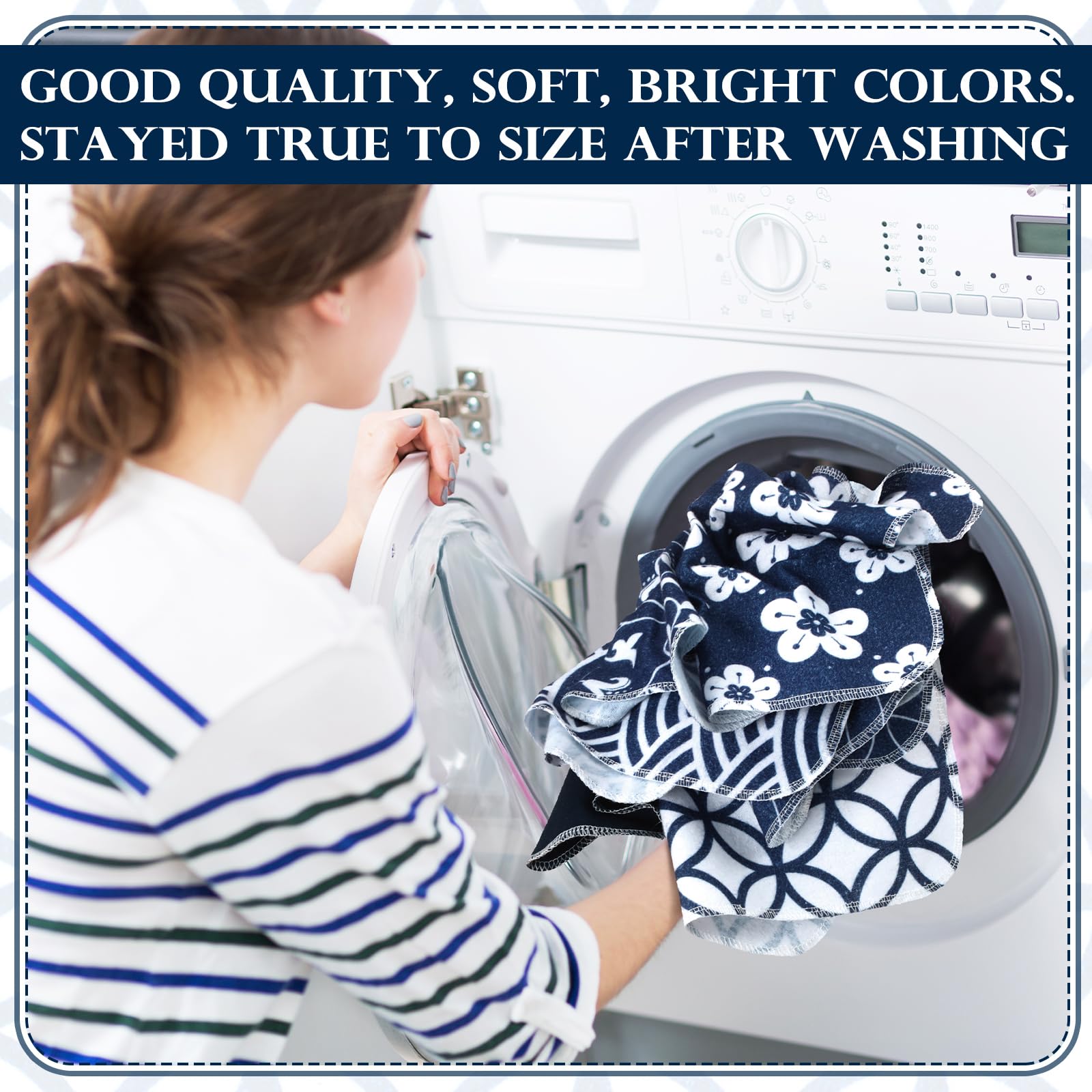 Machine washable cotton towels by Noveread, easy care.