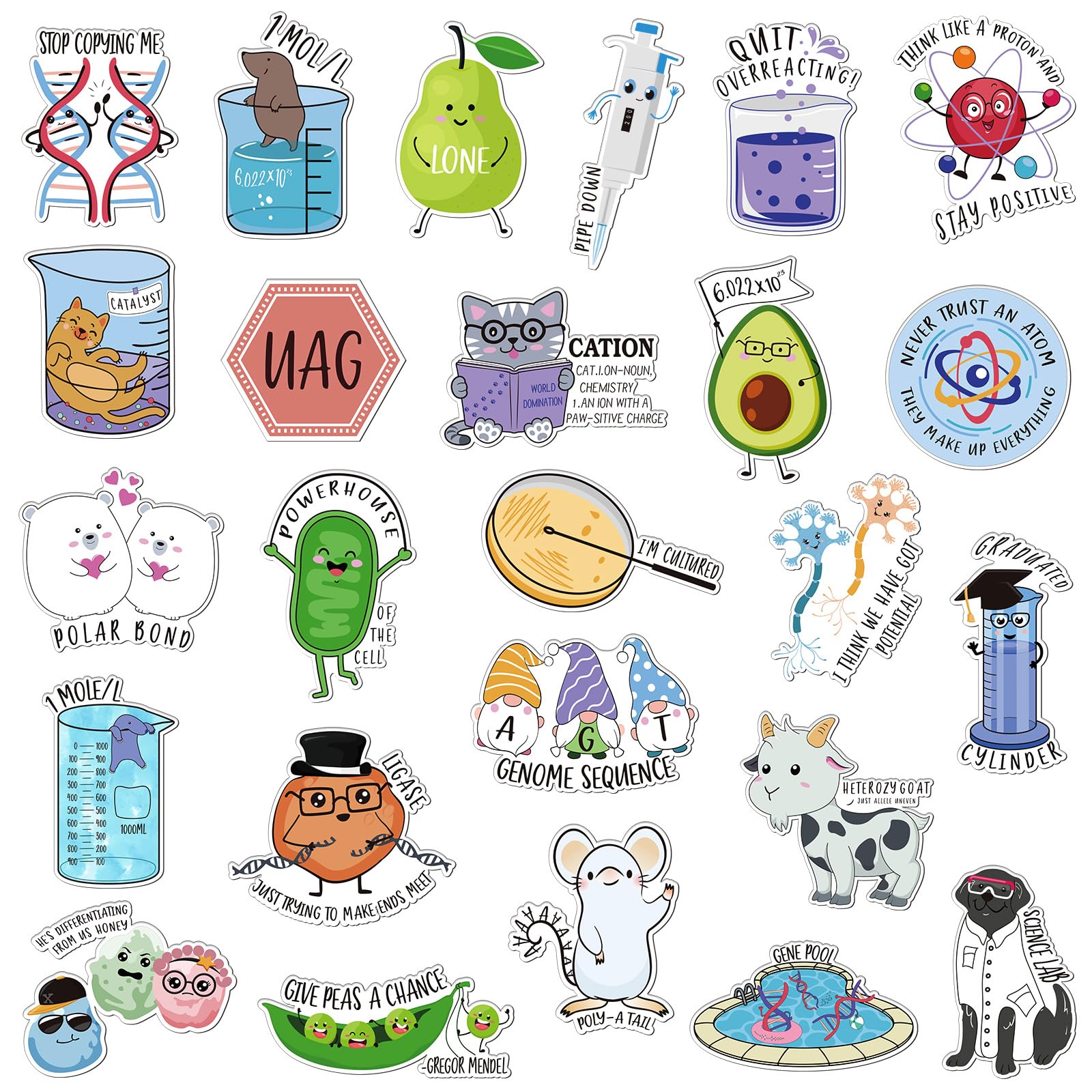 Noveread punny chemistry fridge magnet collection brightens your kitchen while holding notes.
