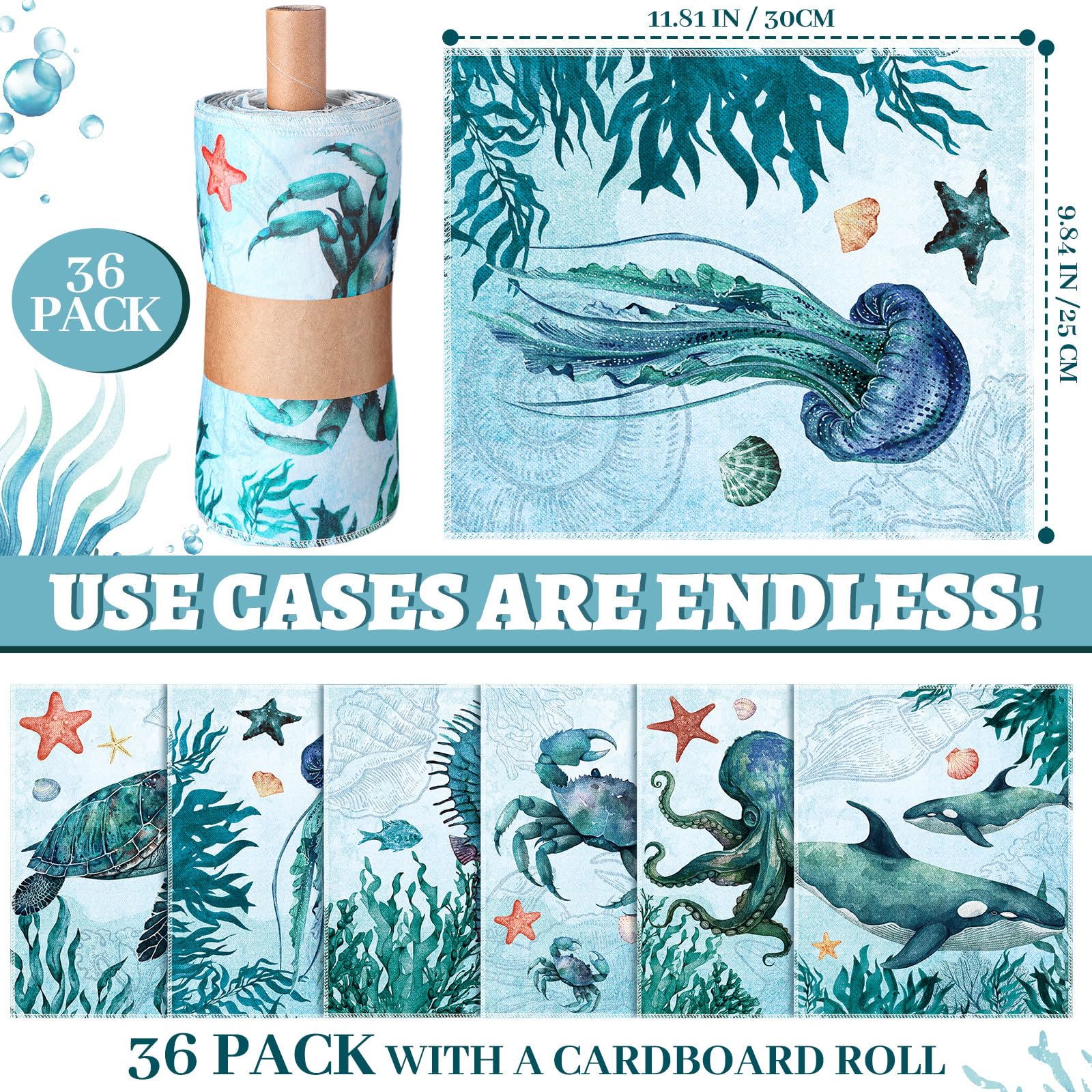 Noveread reusable cotton kitchen towels—soft and absorbent for spills and quick cleanups.