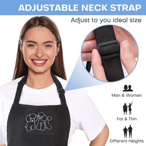Noverlife apron with splash-proof fabric protects clothes from spills.