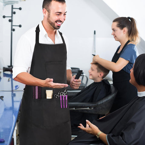 Professional look from Noverlife apron enhances uniformity and workflow in the shop.