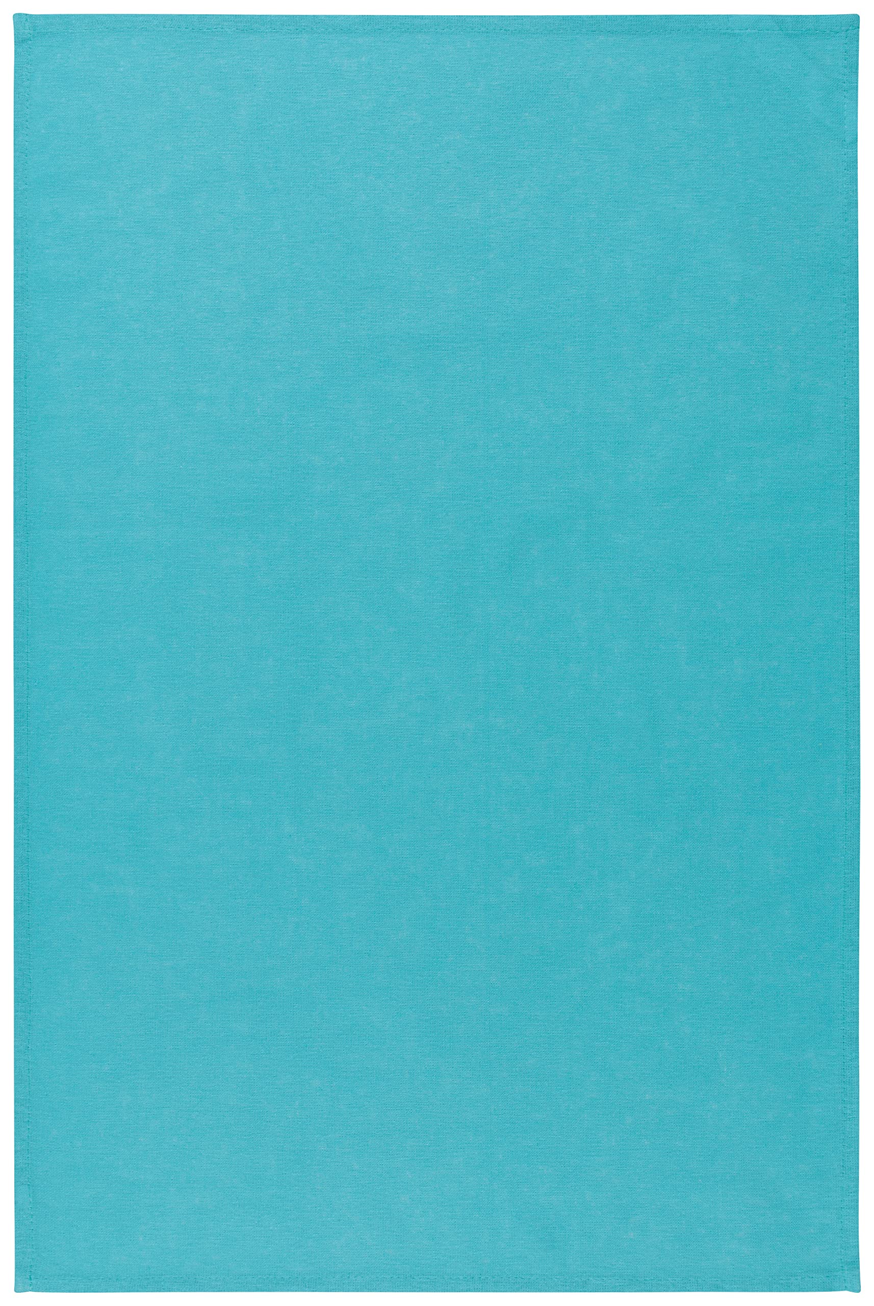Now Designs flour sack towel chartreuse-turquoise-leaf pattern ready for bread proofing